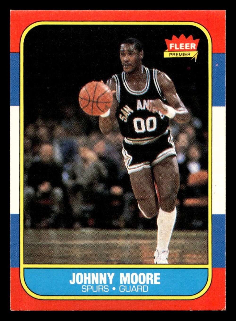1986-87 Fleer #76 Johnny Moore Ex-Mint Spurs Basketball
