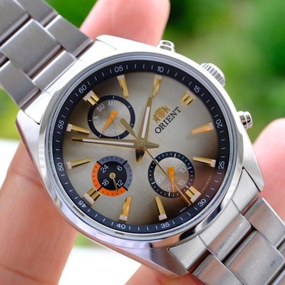 ORIENT Unisex Quartz Silver Dial Wristwatch