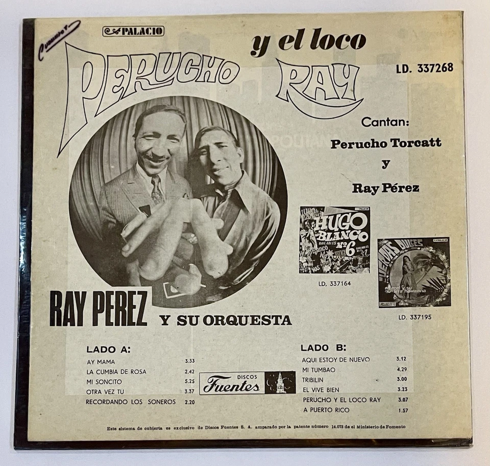 Ray Perez Y Su Orquesta ‎– Perucho Y El Loco Ray - Salsa Guaguanco Fuentes Col - Image 2 of 4