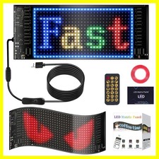 LED Car Sign, 6.81"x2.75" DIY Programmable Scrolling Display,USB 5V Flexible ...