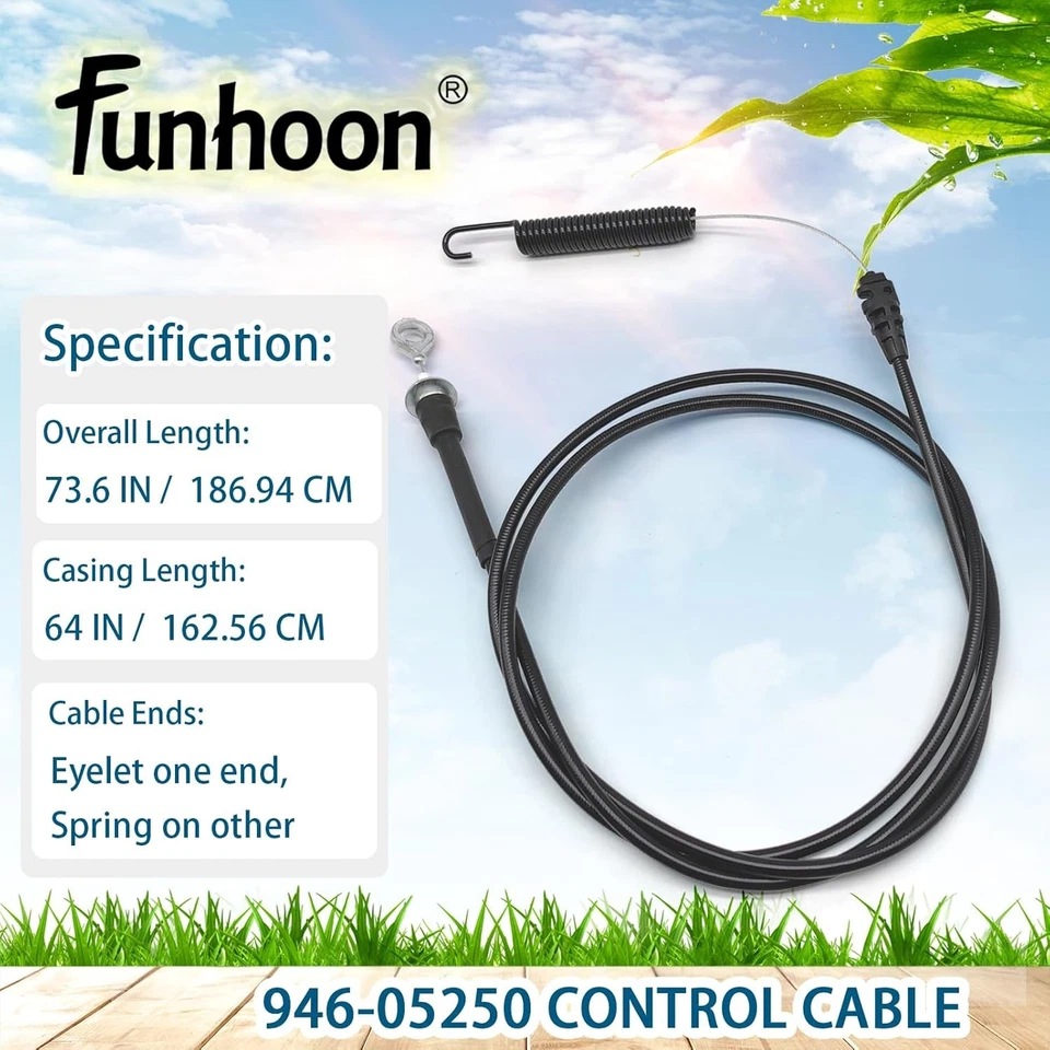 Cable de control de hoja 946-05250 para Cub Cadet CC600 CC 600 Troy-Bilt Craftsman MTD Foto 2 de 4