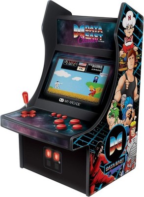 Compact 10-Inch Data East Mini Arcade Player - 35 Games & Glowing Coin Trap