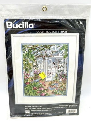 New Bucilla Winter Greenhouse Counted Cross Stitch Kit 41551 Linda Gillum Sealed