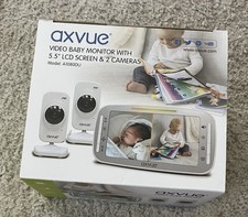 Axvue Video Baby Monitor with 5.5 LCD Screen and 2 Cameras Model: A1080DU