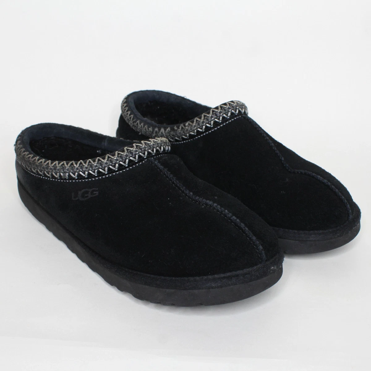Ugg Australia Men\'s Black Leather Slippers Size 11 SKU 6212 Men main image 3