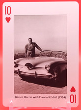 Kaiser Darrin KF-161 (1954)/ Piatnik Classic Cars Playing Card Austria Heart 10