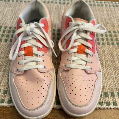 Nike Air Jordan 1 Low SE Mighty Swooshers Women's Pink Sneaker Size 7.5 US