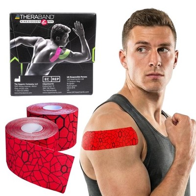 Theraband Kinesiology Tape Hot Red/Black 2 X 16.4 Roll 2 Pack Xactstretch