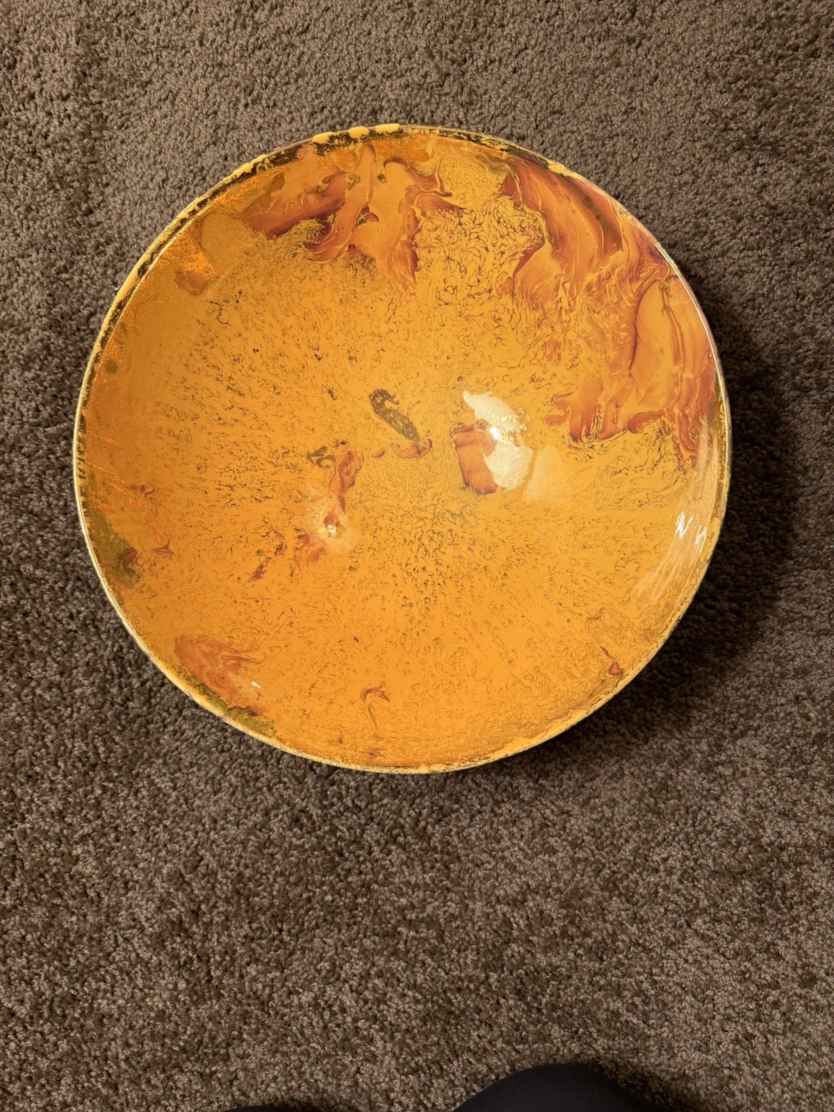 Sascha Brastoff Vintage Ceramic Bowl Signed 13 Inches Wide Excellent Condition