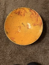 Sascha Brastoff Vintage Ceramic Bowl Signed 13 Inches Wide Excellent Condition