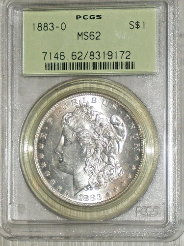 1883-O Morgan Silver Dollar $1 90% Silver PCGS MS62 BU/UNC Nice Coin