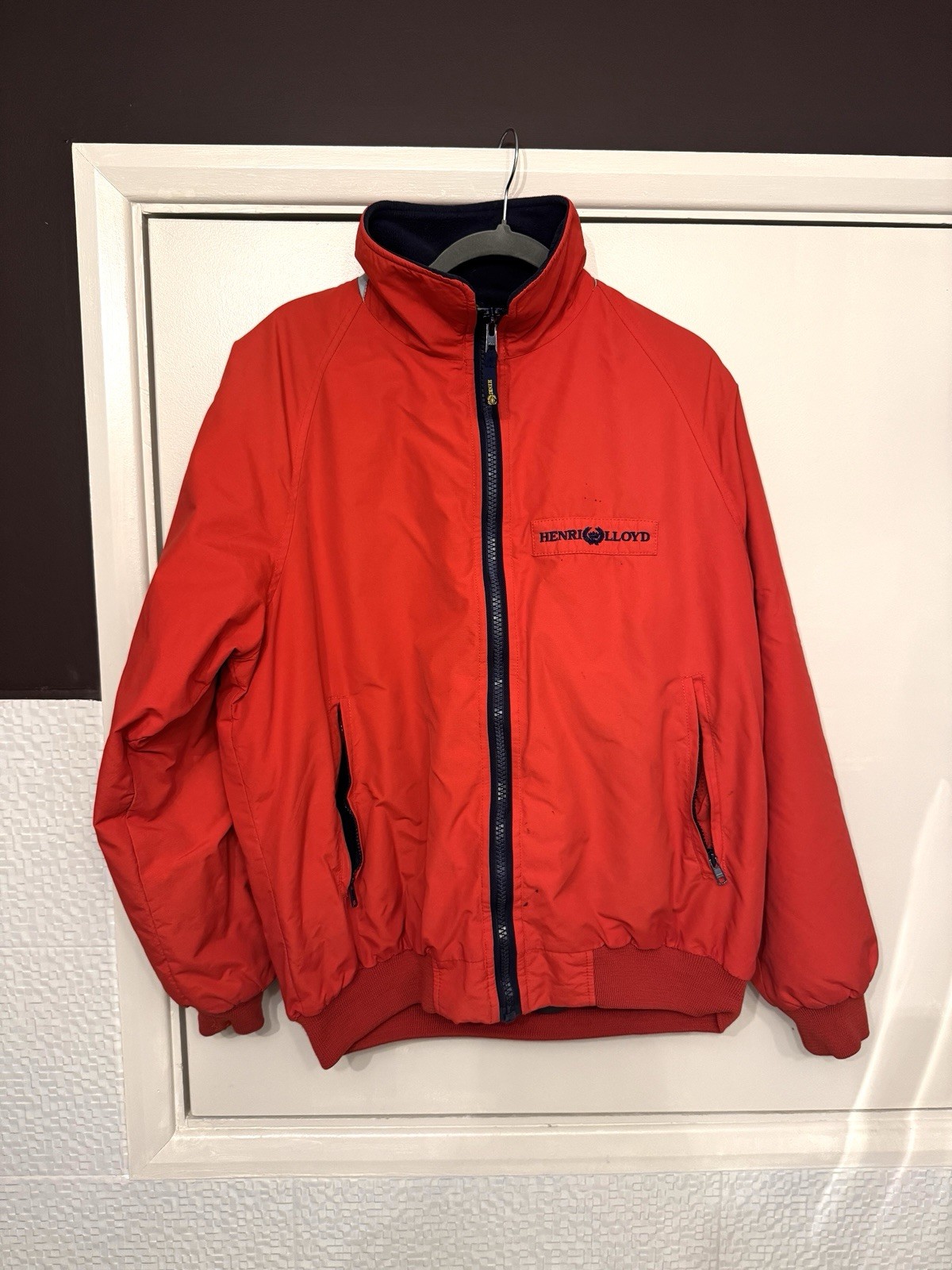 Henri Lloyd Jacket Red Vintage Sailing Bomber Coat Men’s Size M Made in England