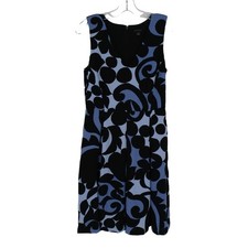 Ann Taylor Dress 4 Floral Abstract Career Classic Sheath Lined Zip Black Office