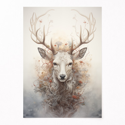 Poster A4 Rentier Kunstdruck Wall Art Wanddeko Haus Studio #379