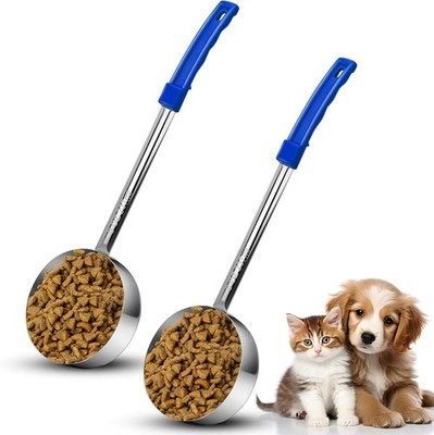 2 Pcs Dog Food Scoop 1 Cup Cat Food Measuring Cups Long Handled Scoop for Dog