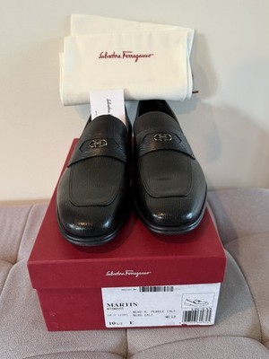 Brand New Men s Salvatore Ferragamo Martin Gancini Leather Loafers Size 10.5E