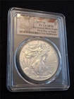 2017-W EAGLE $1 BURNISHED SILVER EAGLE FIRST DAY OF ISSUE PCGS SP70 #MF-1818
