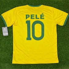 Brasil, Men's Retro Soccer Jersey, 1970, Pele #10 (Tallaje Grande)