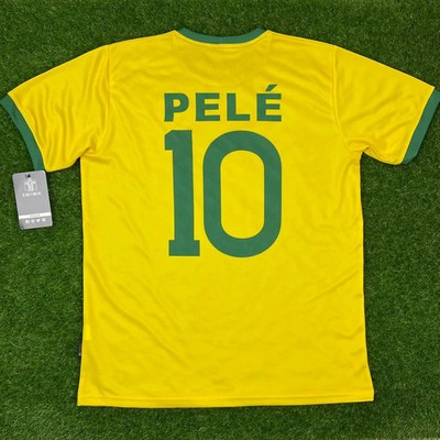 Brasil, Men's Retro Soccer Jersey, 1970, Pele #10 (Tallaje Grande)