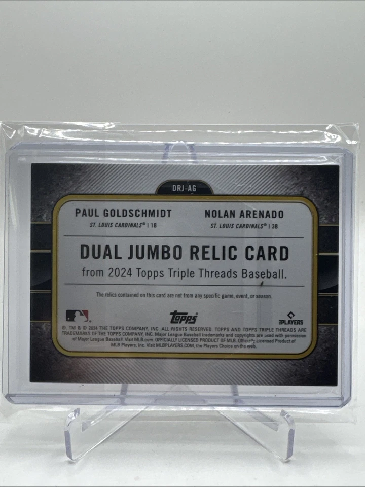2024 Topps Triple Hilo Doble Jumbo Reliquias Paul Goldschmidt Nolan Arenado/9 Foto 2 de 3