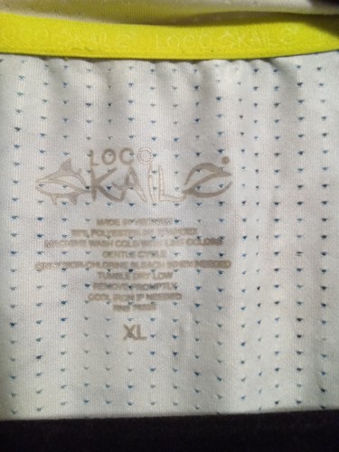 Mens XL Loco Kail Blue Graphic Short Sleeve Tee Lightweight Fishing Pullover - Picture 2 of 4