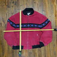 Vintage Red Carhartt Aztec JR030 Work Jacket ...