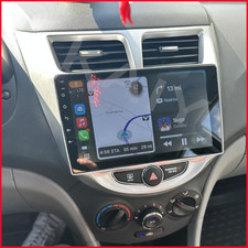 Android Carplay W Cam Gps Stereo Radio For Hyundai Solaris Accent Verna 2010-19