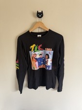 1992 TLC Vintage Graphic Black Long Sleeve T-Shirt 90s Cross Colours Size Small