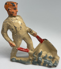 Barclay Manoil Happy Farm Series Man with Wheel Barrow Lead Dime Store Figure
