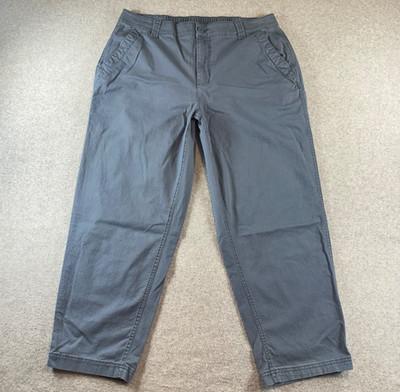 Old Navy Pants Women's Size Large High Rise OG Chino Pants Gray Stretch