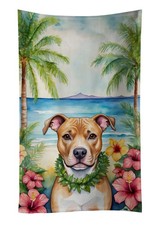 Caroline's Treasures Pit Bull Terrier Luau Kitchen Towel DAC6490KTWL
