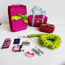 OG Our Generation Travel Lot Set Suitcase Toiletries 18" Doll Accessories