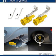 Universal Turbo Sound Exhaust Whistle 2pcs Aluminum Alloy Car And Truck Gold Universal Turbo Sound Exhaust Whistle 2pcs Aluminum Alloy Car And Truck Gold