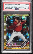 2019 Bowman Chrome Draft Sapphire Edition Gold 7/15 Matt Wallner PSA 9 MINT j6a
