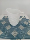 Vintage White Milk Glass Hobnail Large Pitcher