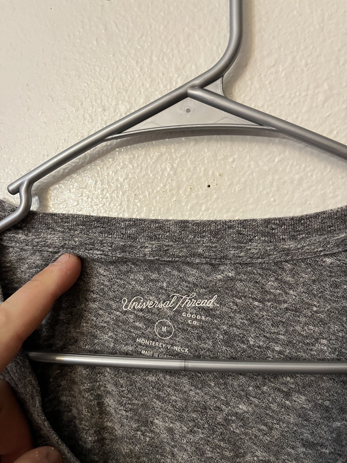 Universal Thread Monterey V-Neck Gray Cotton Shor… - image 2