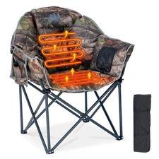 SUNYRISY Heated Camping Chair Heated Moon Saucer Chair Folding Chair Lawn Chair