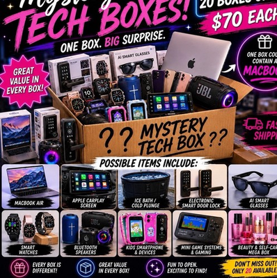 #ad Tech Box Mixed Consumer Electronic Box 1 BIG ITEM GUARANTEED $69.99