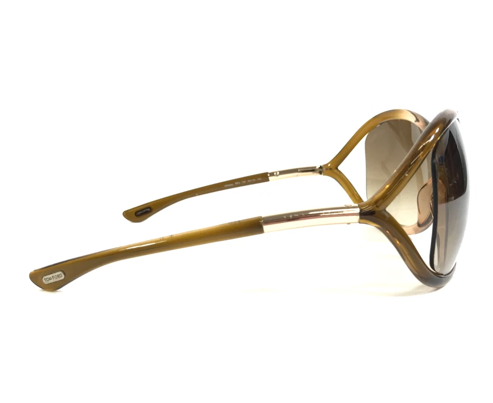 Gafas de sol Tom Ford Whitney TF9 74F monturas marrones transparentes con marrón degradado Foto 4 de 4