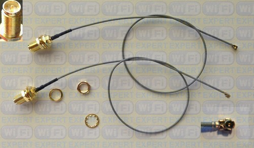 2 Mini 12" antenna da PCI U.FL a RP-SMA WiFi Pigtail Cabl - Foto 1 di 7