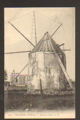ORAN (ALGERIA) Lot of 2 postcards: WINDMILL in 1900 / Municipal Theatre in 1910