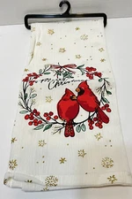 Kay Dee Designs Christmas Cardinal Flour Sack Towel New with Tags