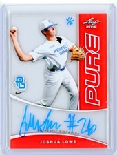 2015 Leaf Perfect Game JOSHUA LOWE Red PURE AUTO Autograph RC Rookie 4/5