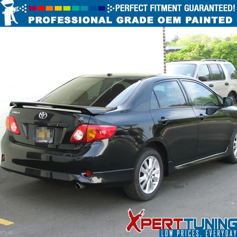 Fits 09-13 Toyota Corolla OE Style Trunk Spoiler & LED Brake - Painted Color Foto 3 de 4