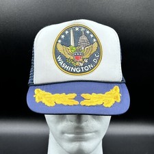 Washington D.C. Trucker Hat Scrambled Eggs Snapback VTG Adult Mesh Back Used