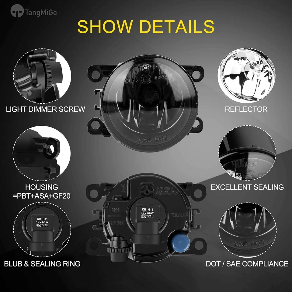 Pair of Driving Lamp Fog Light With Smoke Lens For 2015-2018 Jeep Renegade Foto 4 de 4