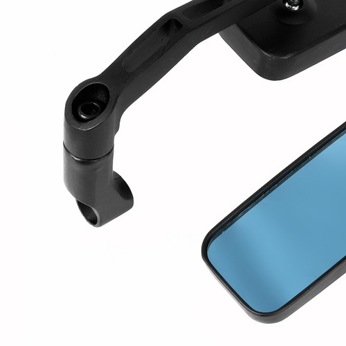 Black Rectangle Rear View Side Mirrors Fits For Harley Sportster Chopper Bobber - Picture 8 of 11