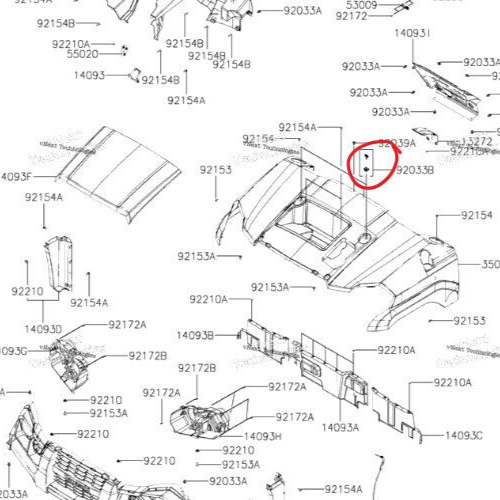 2) OEM KAWASAKI MULE KAF700 PRO-MX FRONT HOOD LATCH KNOB