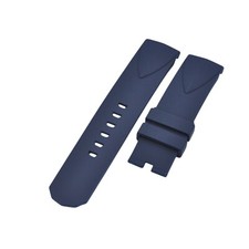 24mm Blue Rubber Strap For Corum Admiral's Cup