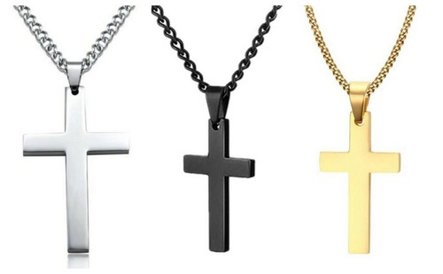 Mens Womens Necklace Chain Crucifix 
